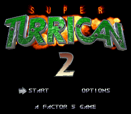 Super Turrican 2 Title Screen